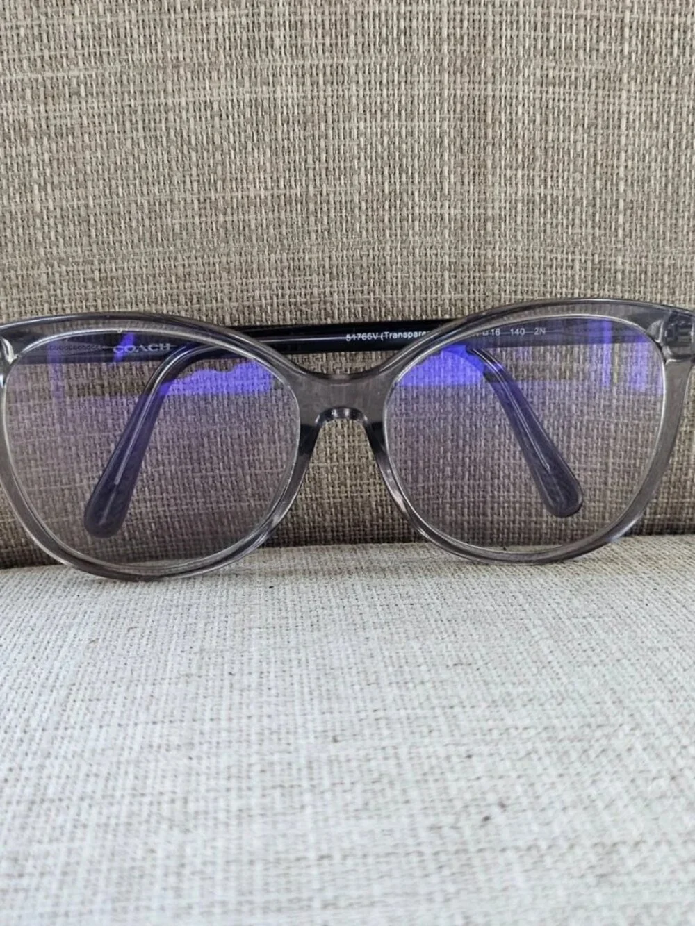 Coach Eyeglasses Frame Transparent Gray Eyewear HC8271 L1101 Glasses Frame only